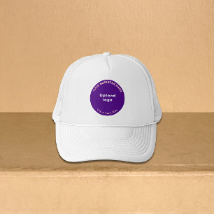 Lila Round-Business-Marke auf Trucker Hat Truckerkappe