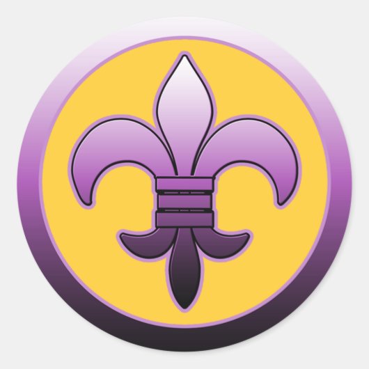 Lila Round Lilie Stickers (Vorderseite)