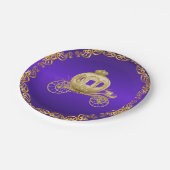 Lila Royal Coach Carriage Pappteller (Schrägansicht)