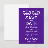 Lila Royal Couple Save the Date (Vorne/Hinten)