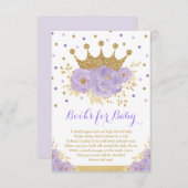 Lila Royal Crocess Princess Books for Baby Begleitkarte (Vorne/Hinten)