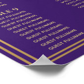 Lila Royal Mittelalterliche Hochzeitskarte Poster (Ecke)