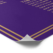 Lila Royal Mittelalterliche Hochzeitskarte Poster (Ecke)