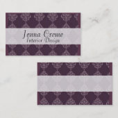 Lila Royale Visitenkarte (Vorne/Hinten)