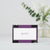 Lila RSVP-Antwort auf Hochzeiten - kleine Karte (Stehend Vorderseite)