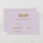 Lila RSVP-Karte RSVP Karte (Vorne/Hinten)