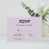 Lila RSVP-Karte RSVP Karte (Stehend Vorderseite)