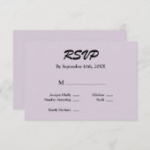 Lila RSVP-Karte RSVP Karte (Vorne/Hinten)