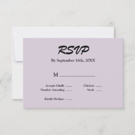 Lila RSVP-Karte RSVP Karte