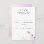 Lila RSVP-Karten für Hochzeiten mit heller Weichz RSVP Karte (Vorne/Hinten)