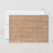Lila RSVP-Karten für Rustikales Land Burlap RSVP Karte (Rückseite)