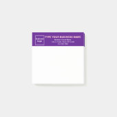 Lila Rubrik "Weißer Platz" Post-it Klebezettel (Vorderseite)