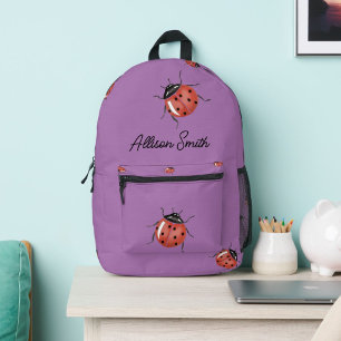 Lila Rucksack für Ladybugs Schulkinder