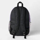 lila Rucksack für personalisierte Mädchen (Rückseite)