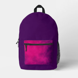 Lila Rucksack mit Neon Pink Pocket - Anpassen