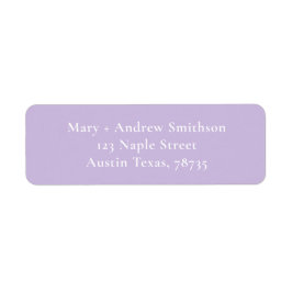 Lila Rücksendeadresse