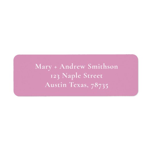 Lila Rücksendeadresse (Vorne)