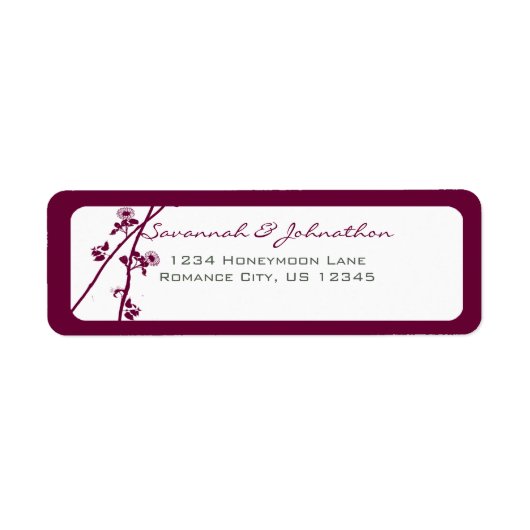 Lila Rücksendeadresse (Vorne)