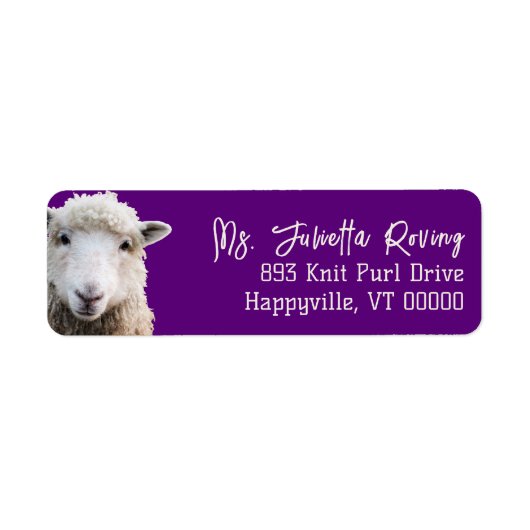 Lila Rücksendeadresse (Vorne)