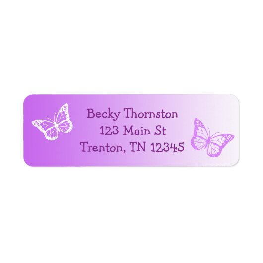 Lila Rücksendeadresse (Vorne)