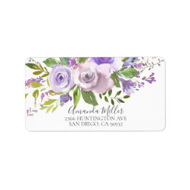 Lila Rücksendeadresse für den Spring Lavendel Adressaufkleber