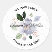 Lila Rücksendeadresse Umschlag Aufkleber (Vorderseite)