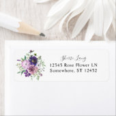 Lila Rücksendeadresse von Lavendel und Violett (Insitu)