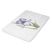 Lila Ruffled Iris Badematte (Schrägansicht)