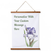 Lila Ruffled Iris Floral Botanische Kunst Custom