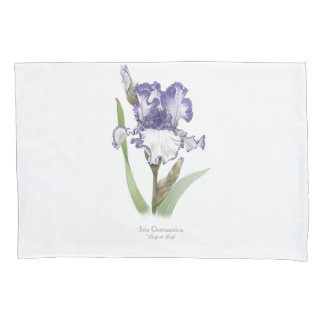 Lila Ruffled Iris Kissenbezug
