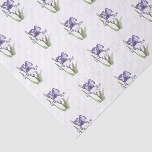 Lila Ruffled Iris Seidenpapier (Ausschnitt)