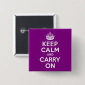 Lila ruhig bleiben und weiterfahren button (Vorne & Hinten)