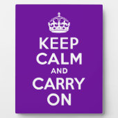 Lila ruhig bleiben und weiterfahren fotoplatte (Vorderseite)