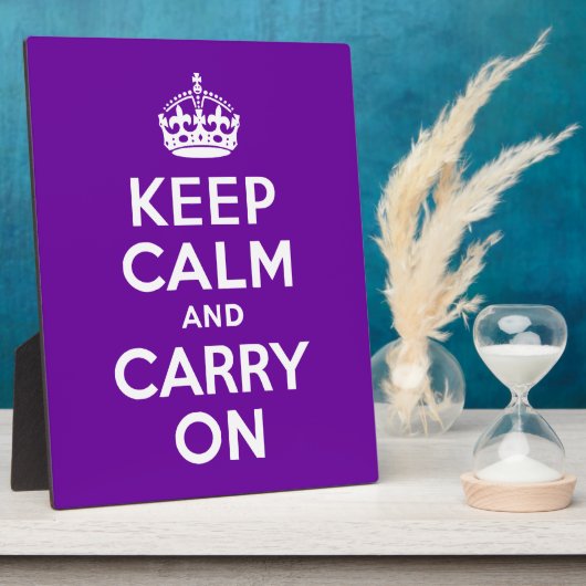 Lila ruhig bleiben und weiterfahren fotoplatte (Seite)