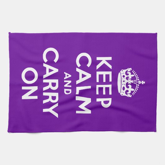 Lila ruhig bleiben und weiterfahren küchentuch (Horizontal)