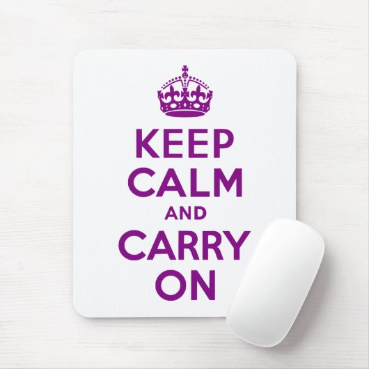 Lila ruhig bleiben und weiterfahren mousepad (Mit Mouse)