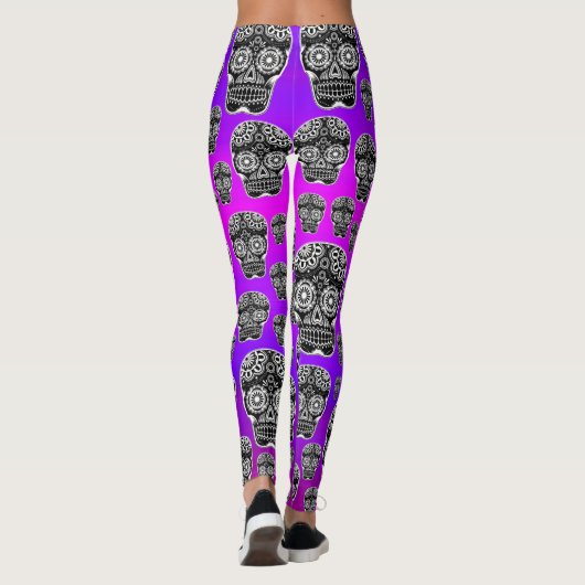Lila Rümpfe Leggings (Rückseite)