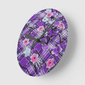 Lila Runde Wanduhr (Winkel)