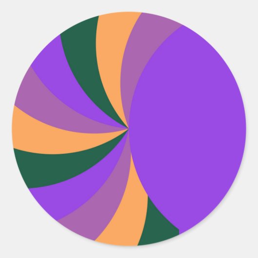 Lila Runder Aufkleber (Vorderseite)