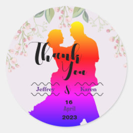 Lila Runder Aufkleber