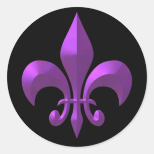 Lila Runder Aufkleber