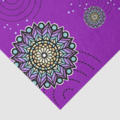 Lila rundes Designmuster Seidenpapier (Detail)