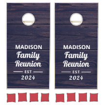 Lila Rustic Wood Family Wiedersehen Outdoor Game