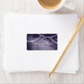 Lila Rustikale Baumleuchten geben das Adressetiket Adressaufkleber (Insitu)