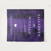 Lila Rustikale Boho Barn Wood Foto Stand Hintergru Wandteppich (Vorderseite (Horizontal))