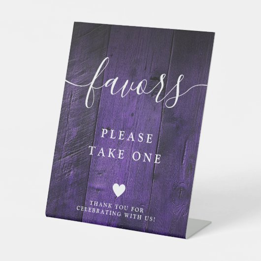 Lila Rustikale Boho Stallenwaldfavoriten Sockelschild (Vorderseite)