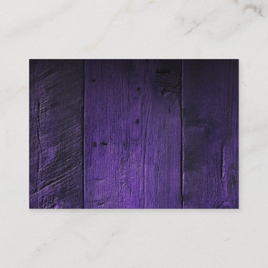 Lila Rustikale Brauerei Hochzeit Vielen Dank Platzkarte (Rückseite)