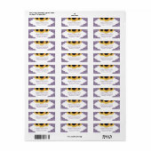 Lila rustikale Chic Rücksendeadresse (Vorne)