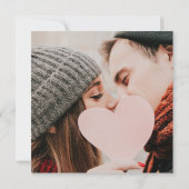 Lila Rustikale Foto-Hochzeit mit Holzsaitenleuchte Einladung (Rückseite)