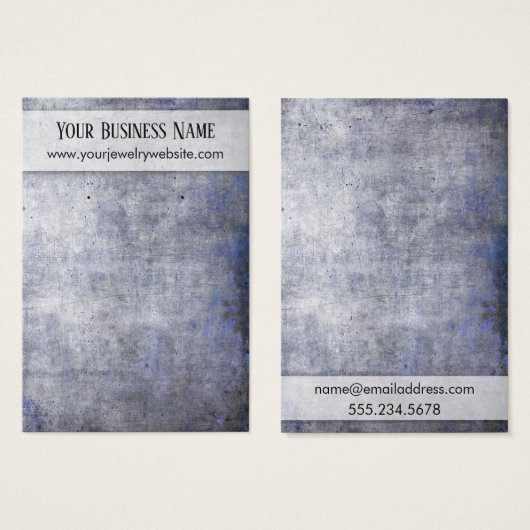 Lila Rustikale Grunge Ohrring-Display-Karten (Vorne & Hinten)